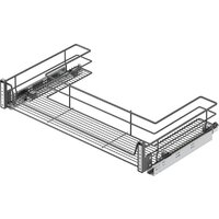 Корзина выдвижная Starax S-2354-A 90 (крепление на фасаде, антрацит) — Chaika Market