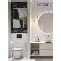 Унитаз подвесной Cersanit City Smart CO DPL EO Slim (с кнопкой Twins 63534 черный/золото) - Изображение №16 — Chaika Market