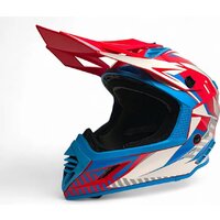 Мотошлем AIM RH855 Fiber Glass Tondo RH855T-BWR-XS (XS, синий/белый/красный) - Изображение №1 — Chaika Market