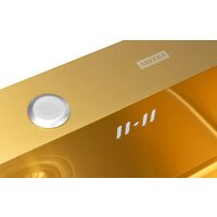 Кухонная мойка ARFEKA Eco AR 500*500 Golden PVD Nano - Изображение №12 — Chaika Market