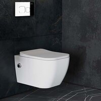 Унитаз подвесной Roxen Cube Bidet One Rimless 6 в 1 StounFix Dual Fresh 552245 (кнопка: хром) - Изображение №8 — Chaika Market
