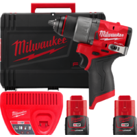 Дрель-шуруповерт Milwaukee M12 FUEL M12FDD2-202X 4933479873 (с 2-мя АКБ 2 Ач, кейс) — Chaika Market