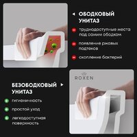 Унитаз подвесной Roxen Cube Bidet 530135-01X Rimless Soft Close с функцией биде - Изображение №12 — Chaika Market