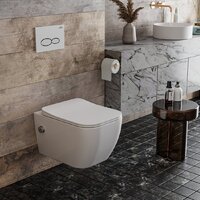 Унитаз подвесной Roxen Cube Bidet 530135-01X Rimless Soft Close с функцией биде - Изображение №4 — Chaika Market