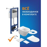 Унитаз подвесной Cersanit City Smart CO DPL EO Slim (с кнопкой Twins 63523 хром глянцевый) - Изображение №14 — Chaika Market