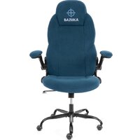 Офисное кресло TetChair Bazuka metalBL (велюр, синий, 32) - Изображение №2 — Chaika Market