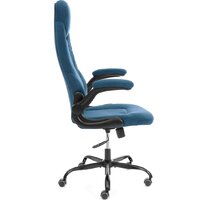 Офисное кресло TetChair Bazuka metalBL (велюр, синий, 32) - Изображение №3 — Chaika Market