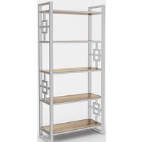 Стеллаж Hype Mebel Квадро 80x200 (белый/дуб галифакс натуральный) — Chaika Market