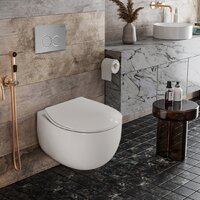 Унитаз подвесной Roxen Egg в комплекте с инсталляцией StounFix Dual Fresh 6 в 1 966160 (кнопка: серый бетон) - Изображение №12 — Chaika Market