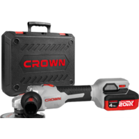 Угловая шлифмашина Crown CT23008-125HX-4 BMC (с 2-мя АКБ) — Chaika Market