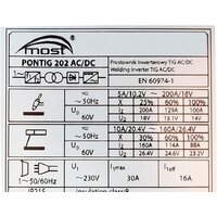 Сварочный инвертор MOST PONTIG 202 AC/DC - Изображение №4 — Chaika Market