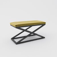 Банкетка Hype Mebel Трингл (черный/золото) - Изображение №1 — Chaika Market