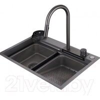 Кухонная мойка Abber Wasser Kreis AF2194NG (никель) - Изображение №2 — Chaika Market