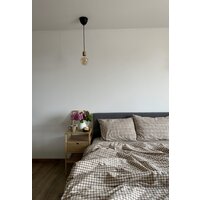 Семейный комплект постельного белья Царство сновидений Вареный хлопок Бежевая клетка 150-0147 (дуэт, нав. 70x70) - Изображение №2 — Chaika Market