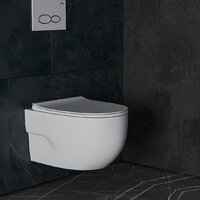 Унитаз подвесной Roxen Porto в комплекте с инсталляцией StounFix Dual Fresh 6 в 1 966078 (кнопка: серый бетон) - Изображение №12 — Chaika Market