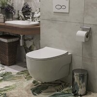 Унитаз подвесной Roxen Porto в комплекте с инсталляцией StounFix Dual Fresh 6 в 1 966078 (кнопка: серый бетон) - Изображение №11 — Chaika Market