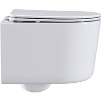 Унитаз подвесной Roxen Simple Compact 530120-01 Rimless Soft Close - Изображение №9 — Chaika Market