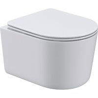 Унитаз подвесной Roxen Simple Compact 530120-01 Rimless Soft Close - Изображение №6 — Chaika Market