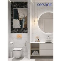 Унитаз подвесной Cersanit City Smart CO DPL EO Slim (с кнопкой Twins 63524 золото матовый) - Изображение №16 — Chaika Market