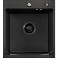 Кухонная мойка ARFEKA ECO AR 450*500 BLACK PVD NANO - Изображение №2 — Chaika Market