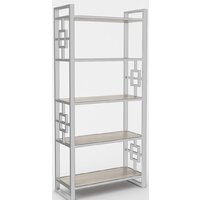 Стеллаж Hype Mebel Квадро 80x200 (белый/древесина белая) — Chaika Market