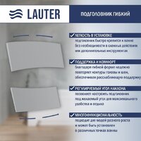 Ванна Lauter Estelle 150 21206050 (с ножками, серым подголов.,белым лиц. и торц.экраном) - Изображение №8 — Chaika Market
