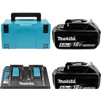 Аккумулятор с зарядным устройством Makita BL1860B + DC18RD 198080-9 (40В/6 Ah + 7.2-18В) — Chaika Market
