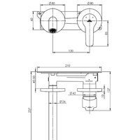 Смеситель Rubineta Torino-1F (BK) PM0010 - Изображение №2 — Chaika Market