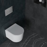 Унитаз подвесной Roxen Simple Compact в комплекте с инсталляцией StounFix Dual Fresh 6 в 1 966808 (кнопка: серый гранит) - Изображение №15 — Chaika Market