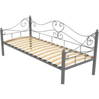 Кровать ИП Князев Валенсия ВАЯ.90.200.С (серый муар) — Chaika Market