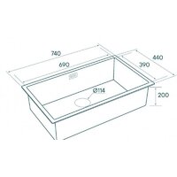 Кухонная мойка Paulmark PM807444-BG - Изображение №5 — Chaika Market