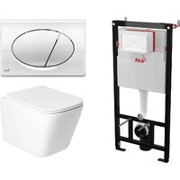 Унитаз подвесной Saniteco KW-9004WS + AM101/1120 + M71-BL-01 - Изображение №6 — Chaika Market