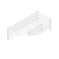 Кровать-тахта Мебельград Соня вариант 4 (массив сосны белый) - Изображение №2 — Chaika Market