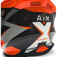 Мотошлем AIM RH855 Fiber Glass Tondo RH855T-OBW-XXXL (XXXL, оранжевый/черный/белый) - Изображение №11 — Chaika Market