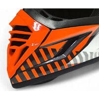 Мотошлем AIM RH855 Fiber Glass Tondo RH855T-OBW-XXXL (XXXL, оранжевый/черный/белый) - Изображение №7 — Chaika Market