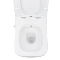 Унитаз подвесной Roxen Cube Bidet в комплекте с инсталляцией StounFix Dual Fresh 6 в 1 577477 (кнопка: белый глянец) - Изображение №9 — Chaika Market
