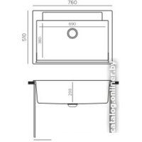 Кухонная мойка Polygran Argo 760 (кремовый) - Изображение №4 — Chaika Market