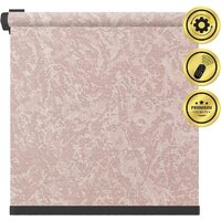 Рулонная электроштора НеоФьюжен Джерси 250х250 левая (пыльная роза, черная фурнитура) — Chaika Market