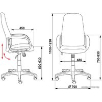 Офисное кресло Бюрократ CH-808AXSN/TW-10 - Изображение №6 — Chaika Market