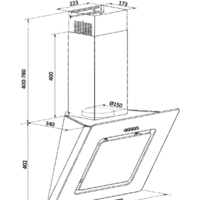 Кухонная вытяжка Weissgauff Sigma 60 PB BL - Изображение №2 — Chaika Market