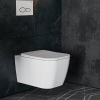 Унитаз подвесной Roxen Cube в комплекте с инсталляцией StounFix Dual Fresh 6 в 1 966775 (кнопка: серый гранит) - Изображение №9 — Chaika Market