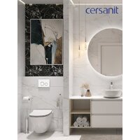 Унитаз подвесной Cersanit City Smart CO DPL EO Slim (с кнопкой Twins 63535 белый/золото) - Изображение №16 — Chaika Market