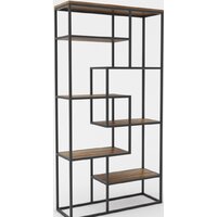 Стеллаж Hype Mebel Зиг-Заг-2 120x200 (черный/дуб галифакс олово) — Chaika Market