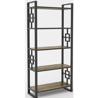 Стеллаж Hype Mebel Квадро 80x170 (черный/дуб галифакс олово) — Chaika Market