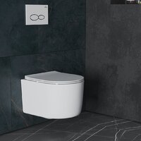 Унитаз подвесной Roxen Simple Compact в комплекте с инсталляцией StounFix Dual Fresh 6 в 1 966686 (кнопка: бежевый) - Изображение №12 — Chaika Market