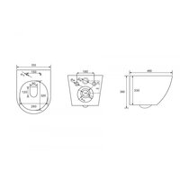 Унитаз подвесной Abber Bequem AC1100-AC0105-AC0121 (с кнопкой смыва) - Изображение №7 — Chaika Market