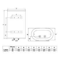 Накопительный электрический водонагреватель Timberk Optima T-WSS80-FS47-V - Изображение №2 — Chaika Market