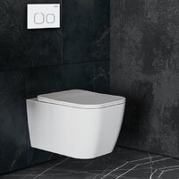 Унитаз подвесной Roxen Cube в комплекте с инсталляцией StounFix Dual Fresh 6 в 1 534002 (кнопка: белый глянец) - Изображение №12 — Chaika Market