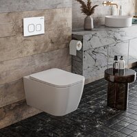 Унитаз подвесной Roxen Cube в комплекте с инсталляцией StounFix Dual Fresh 6 в 1 534002 (кнопка: белый глянец) - Изображение №11 — Chaika Market
