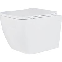 Унитаз подвесной Roxen Cube в комплекте с инсталляцией StounFix Dual Fresh 6 в 1 534002 (кнопка: белый глянец) - Изображение №4 — Chaika Market